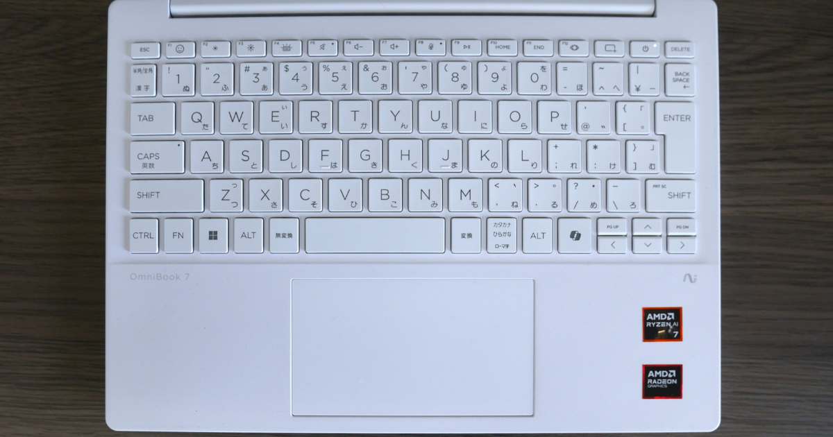 HP OmniBook 7 Aero 13-bg_キーボード