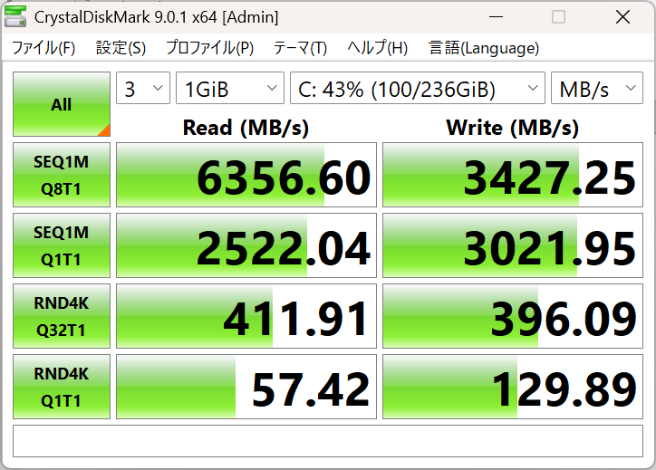 LAVIE Direct N14 Slim_CrystalDiskMark