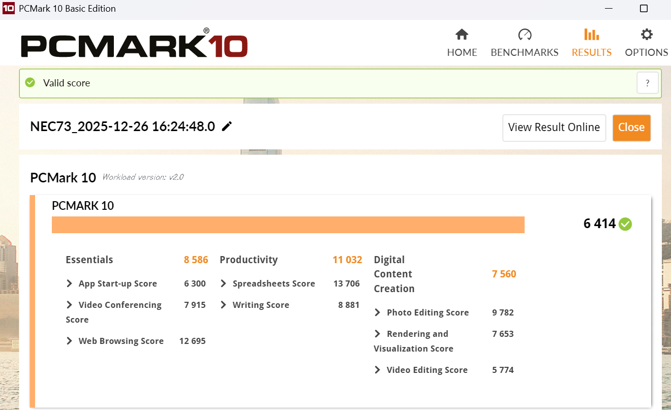 LAVIE Direct N14 Slim_PCMark 10