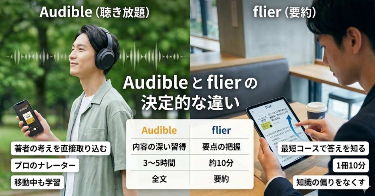 Audibleとflierの決定的な違い